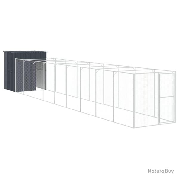 Niche pour chien avec cour 165 x 1067 x 181 cm anthracite 02_0043470