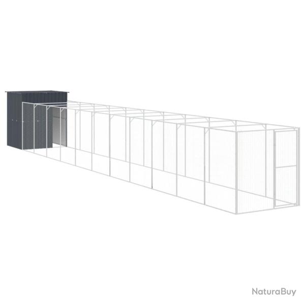 Niche pour chien avec cour 165 x 1271 x 181 cm anthracite 02_0043471