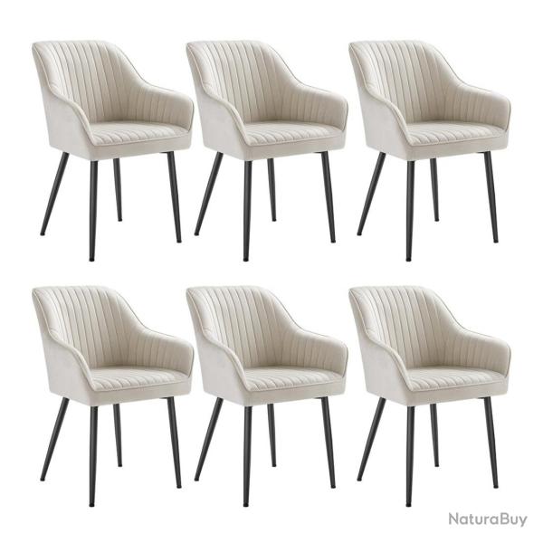 Chaise de salle � manger fauteuil si�ge rembourr�e avec accoudoirs largeur d'assise 49 cm pieds en