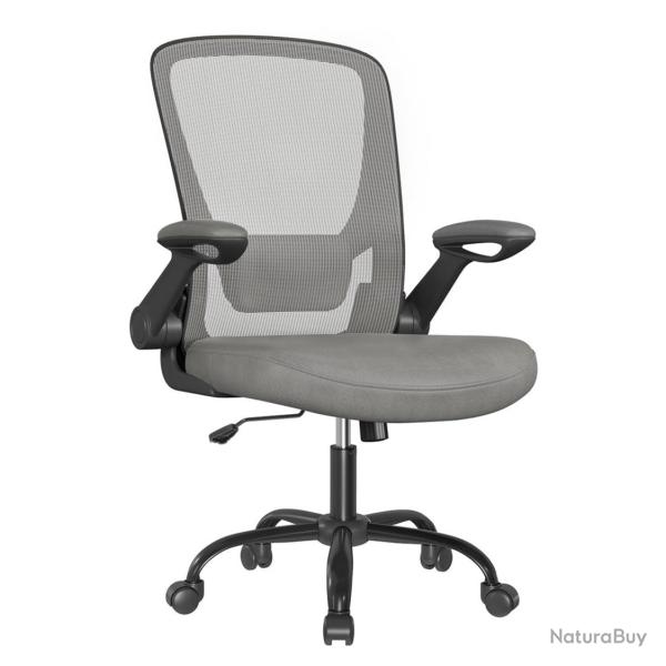 Fauteuil de bureau avec accoudoir rabattable chaise de bureau en toile si�ge pivotant � 360� suppor