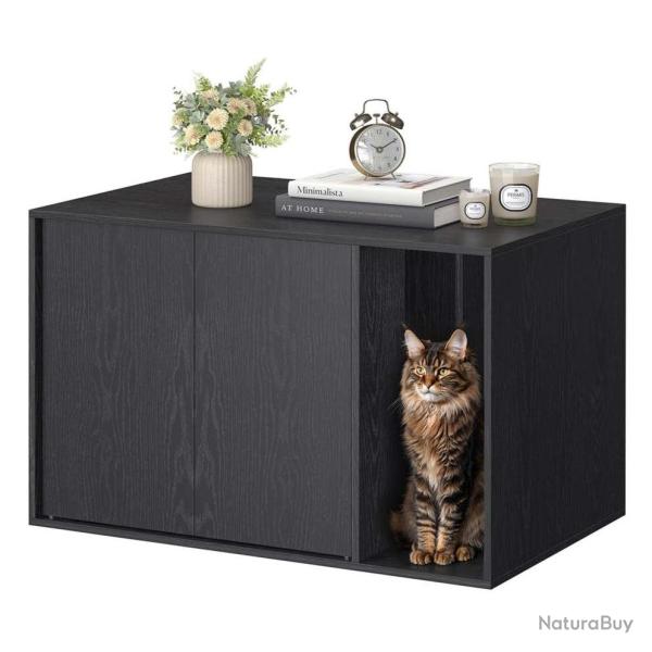Maison pour chat assemblage 80 x 50 x 50 cm ultra-rapide sans outils toolless meuble liti�re chat c