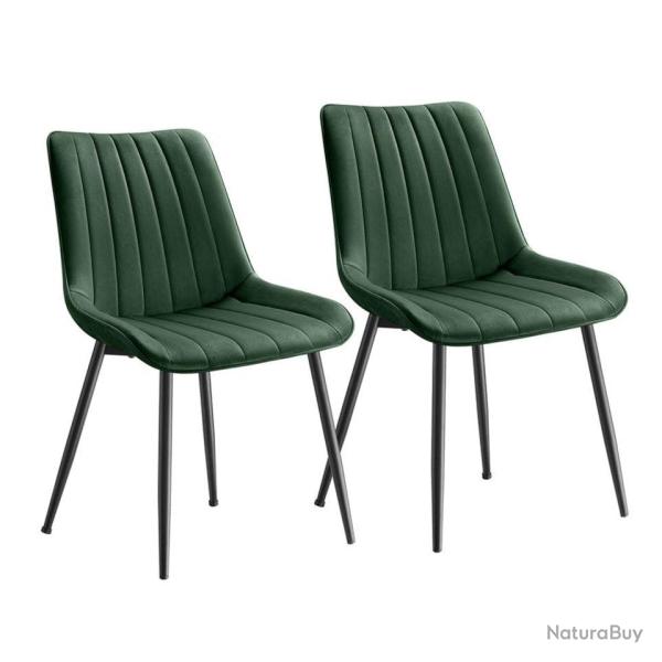 Lot de 2 chaise salle � manger chaise cuisine supportant jusqu'� 120 kg pied en acier dossier ergon
