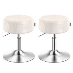 Tabouret de maquillage r&eacute;glable en hauteur pivotant &agrave; 360 degr&eacute;s en PU coussin &eacute;pais tabouret de co