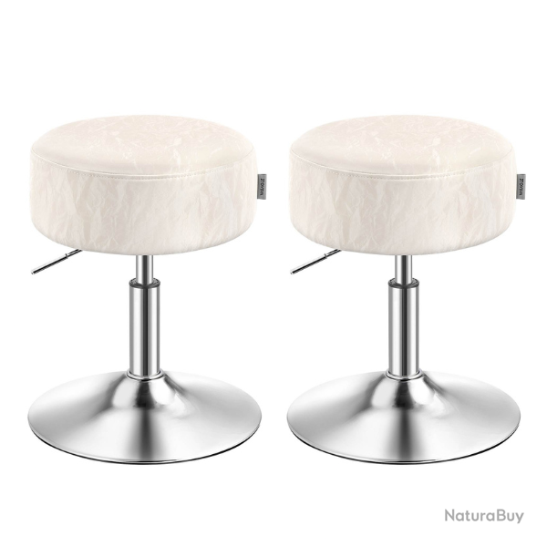 Tabouret de maquillage r�glable en hauteur pivotant � 360 degr�s en PU coussin �pais tabouret de co