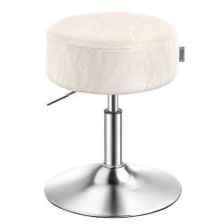 Tabouret de maquillage r&eacute;glable en hauteur pivotant &agrave; 360 degr&eacute;s en PU coussin &eacute;pais tabouret de co