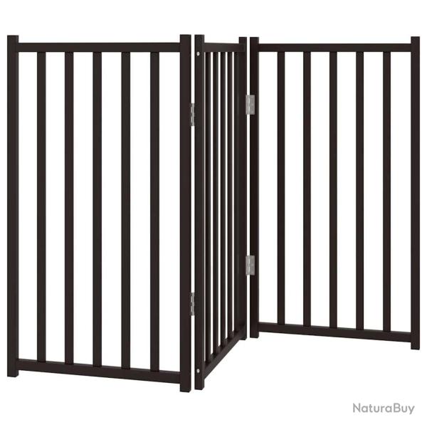 Barri�re de s�curit� pour chien animaux de compagnie pliable 3 panneaux 150 cm bois sapin massif no