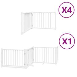 Barri&egrave;re de s&eacute;curit&eacute; pour chien animaux de compagnie porte pliable 12 panneaux bois de peuplier bla
