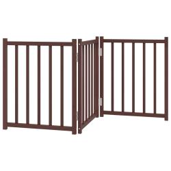 Barri&egrave;re de s&eacute;curit&eacute; pour chien animaux de compagnie pliable 3 panneaux 150 cm bois sapin massif ma