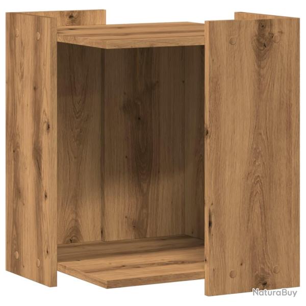 Meuble de bac � liti�re pour chat artisanal 42 x 42 x 51 cm marron 02_0043304