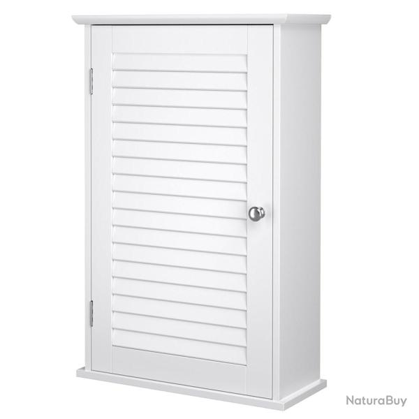 Meuble mural meuble de rangement suspendu pour salle de bains armoire � pharmacie avec �tag�re r�gl