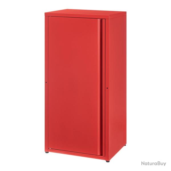 Armoire �tag�re 88 x 40 x 35 cm meuble de rangement m�tallique acier rouge 03_0008908