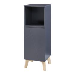Armoire &eacute;tag&egrave;re 86 x 30 x 30 cm meuble de rangement de salle de bain gris 03_0008884