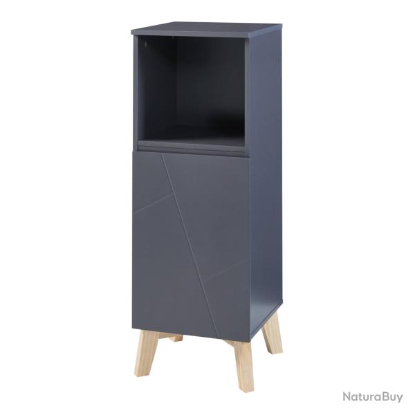 Armoire �tag�re 86 x 30 x 30 cm meuble de rangement de salle de bain gris 03_0008884