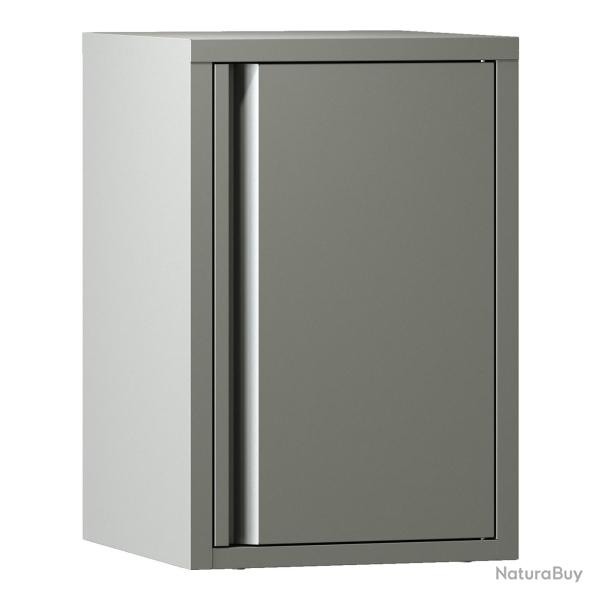 Armoire �tag�re 50 x 33 x 35 cm meuble de rangement murale acier gris 03_0008888