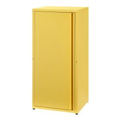 Armoire &eacute;tag&egrave;re meuble de rangement 88 x 40 x 35 cm m&eacute;tallique acier jaune 03_0008905