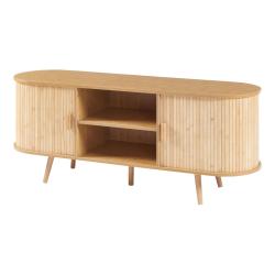 Buffet commode meuble de rangement 140 x 40 x 56 cm salon entr&eacute; chambre avec portes coulissantes MD