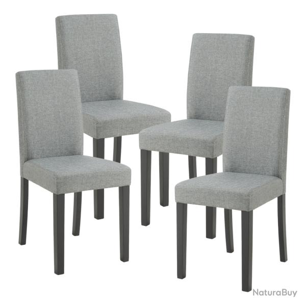 Lot de 4 chaises de salle � manger 89 x 43 x 54 cm moderne design robuste gris clair 03_0009829