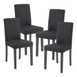 Lot de 4 chaises de salle &agrave; manger 89 x 43 x 54 cm moderne design robuste noir 03_0009830
