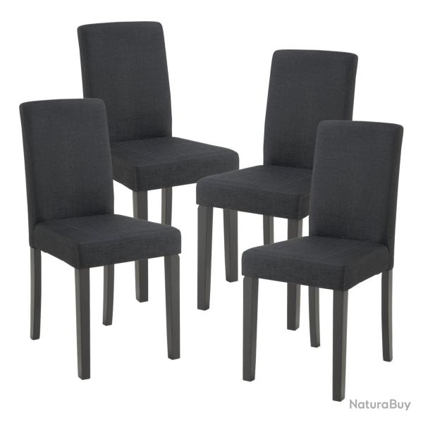 Lot de 4 chaises de salle � manger 89 x 43 x 54 cm moderne design robuste noir 03_0009830