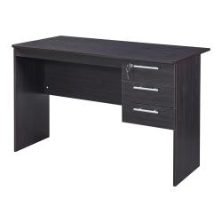 Bureau table poste de travail informatique 120 x 59 x 75 cm noir 03_0009064