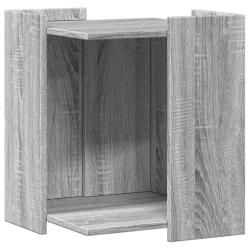 Meuble de bac &agrave; liti&egrave;re pour chat sonoma bois d'ing&eacute;nierie gris 02_0043335