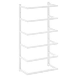 Porte-serviette salle de bain meuble 24x12x48 cm acier blanc 02_0005466