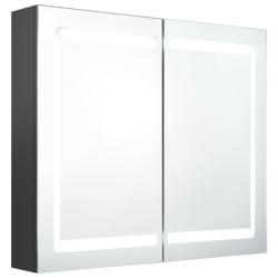 Armoire de salle de bain &agrave; miroir led 80 x 12 x 68 cm gris 02_0006600