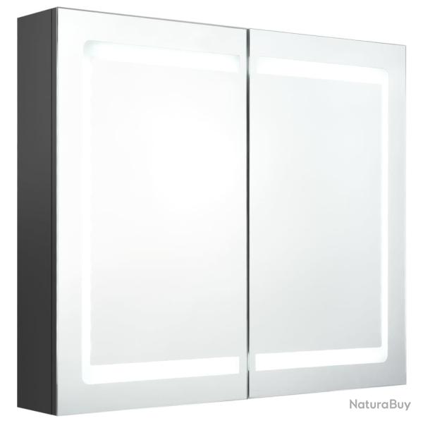 Armoire de salle de bain � miroir led 80 x 12 x 68 cm gris 02_0006600