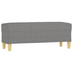 Banc banquette 100 x 35 x 41 cm tissu gris fonc&eacute; 02_0010522