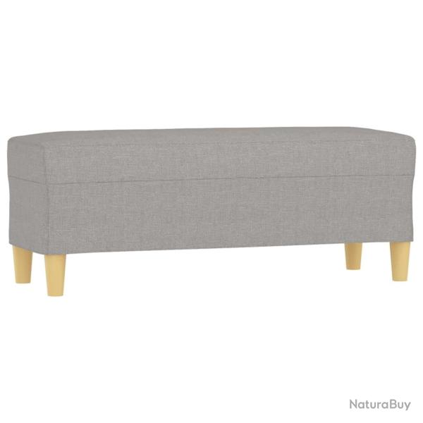 Banc banquette 100 x 35 x 41 cm tissu gris clair 02_0010651