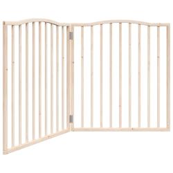Barri&egrave;re de s&eacute;curit&eacute; pour chien animaux de compagnie pliable 2 panneaux 160 cm bois de peuplier mar