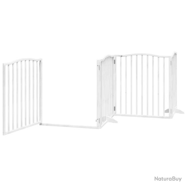 Barri�re de s�curit� pour chien animaux de compagnie porte pliable 10 panneaux bois de peuplier bla