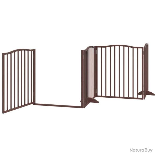 Barri�re de s�curit� pour chien animaux de compagnie porte pliable 10 panneaux bois de peuplier mar