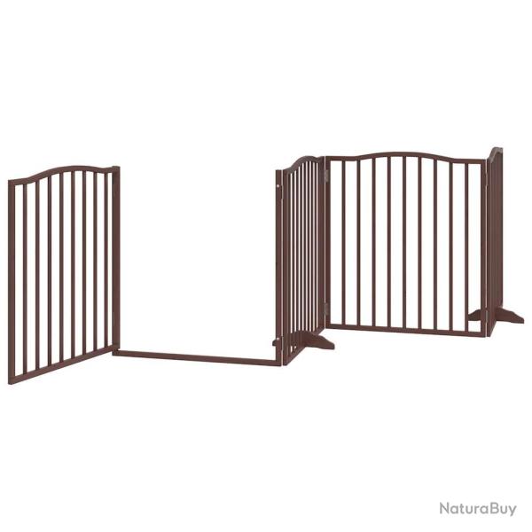 Barri�re de s�curit� pour chien animaux de compagnie porte pliable 12 panneaux bois de peuplier mar