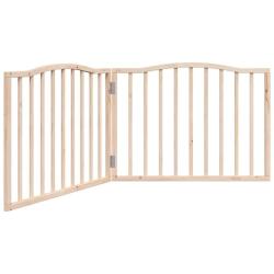 Barri&egrave;re de s&eacute;curit&eacute; pour chien animaux de compagnie pliable 2 panneaux 160 cm bois de peuplier mar