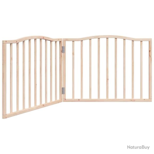 Barri�re de s�curit� pour chien animaux de compagnie pliable 2 panneaux 160 cm bois de peuplier mar
