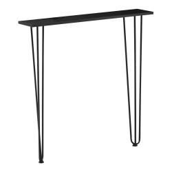 Table console 82 x 80 x 18 cm entr&eacute;e salon salle &agrave; manger noir 03_0010875