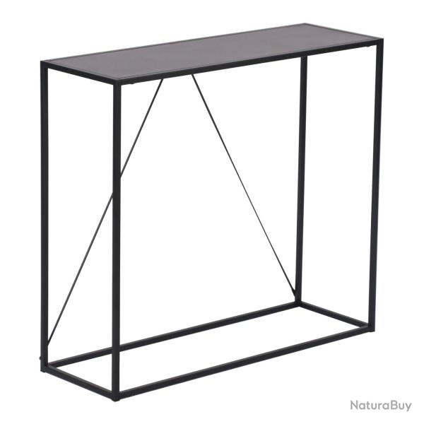 Table console acier 90 x 30 x 80 cm entr�e salon salle � manger noir 03_0010869