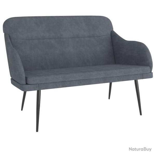 Banc banquette 110 x 76 x 80 cm velours gris fonc� 02_0010514