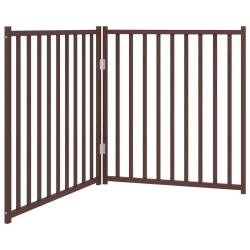 Barri&egrave;re de s&eacute;curit&eacute; pour chien animaux de compagnie pliable 2 panneaux 160 cm bois sapin massif ma