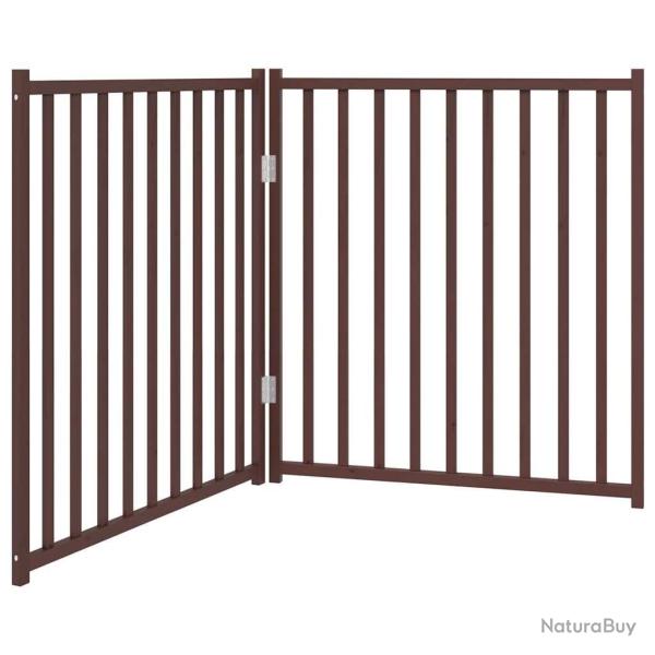Barri�re de s�curit� pour chien animaux de compagnie pliable 2 panneaux 160 cm bois sapin massif ma