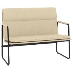 Banc banquette 100 x 64 x 80 cm tissu cr&egrave;me 02_0010632