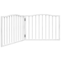 Barri&egrave;re de s&eacute;curit&eacute; pour chien animaux de compagnie pliable 2 panneaux 160 cm bois de peuplier bla