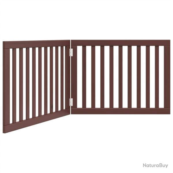 Barri�re de s�curit� pour chien animaux de compagnie pliable 2 panneaux 160 cm bois de peuplier mar
