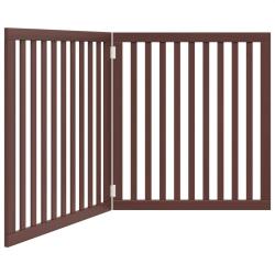 Barri&egrave;re de s&eacute;curit&eacute; pour chien animaux de compagnie pliable 2 panneaux 160 cm bois de peuplier mar