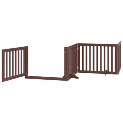 Barri&egrave;re de s&eacute;curit&eacute; pour chien animaux de compagnie porte pliable 10 panneaux bois de peuplier mar