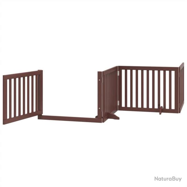 Barri�re de s�curit� pour chien animaux de compagnie porte pliable 12 panneaux bois de peuplier mar
