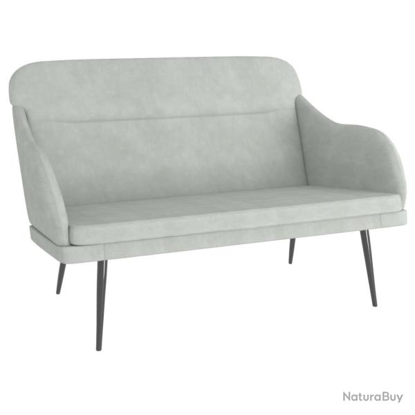 Banc banquette 110 x 76 x 80 cm velours gris clair 02_0010643