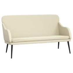 Banc banquette 110 x 76 x 80 cm synth&eacute;tique cr&egrave;me 02_0010490