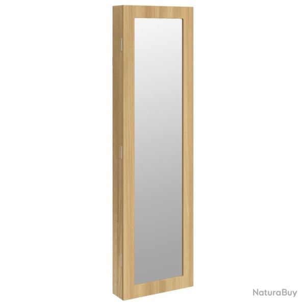 Armoire � bijoux meuble rangement organisateur chambre vestiaire salle de bain avec miroir murale 3